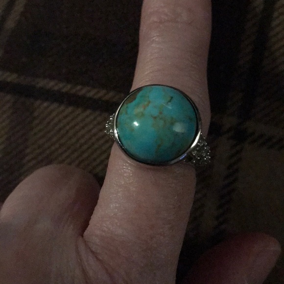 Turquoise and sterling silver ring - Picture 5 of 5